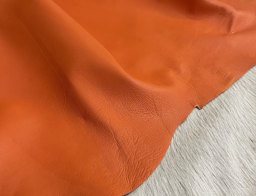 Lambnappa Orange Avetco Leather Hides And Eva Foam